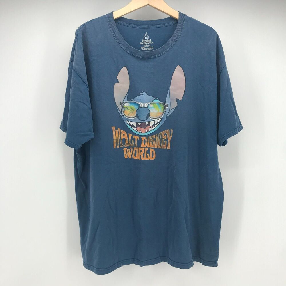 Disneyland Resort Walt Disney World Lilo & Stitch Adult Tee Shirt T-Shirt Cotton